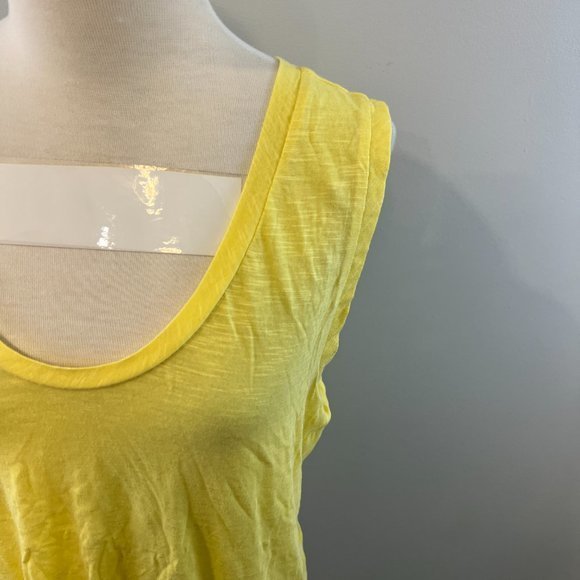 NWOT CASLON Muscle Tank in Yellow Citron (M) - Picture 3 of 9